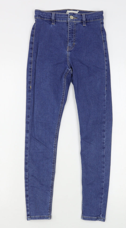 Topshop Womens Blue  Cotton Skinny Jeans Size 26 in L26 in Regular