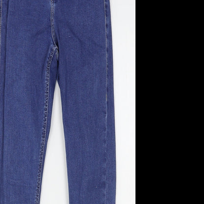 Topshop Womens Blue  Cotton Skinny Jeans Size 26 in L26 in Regular