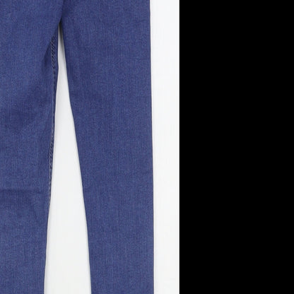 Topshop Womens Blue  Cotton Skinny Jeans Size 26 in L26 in Regular