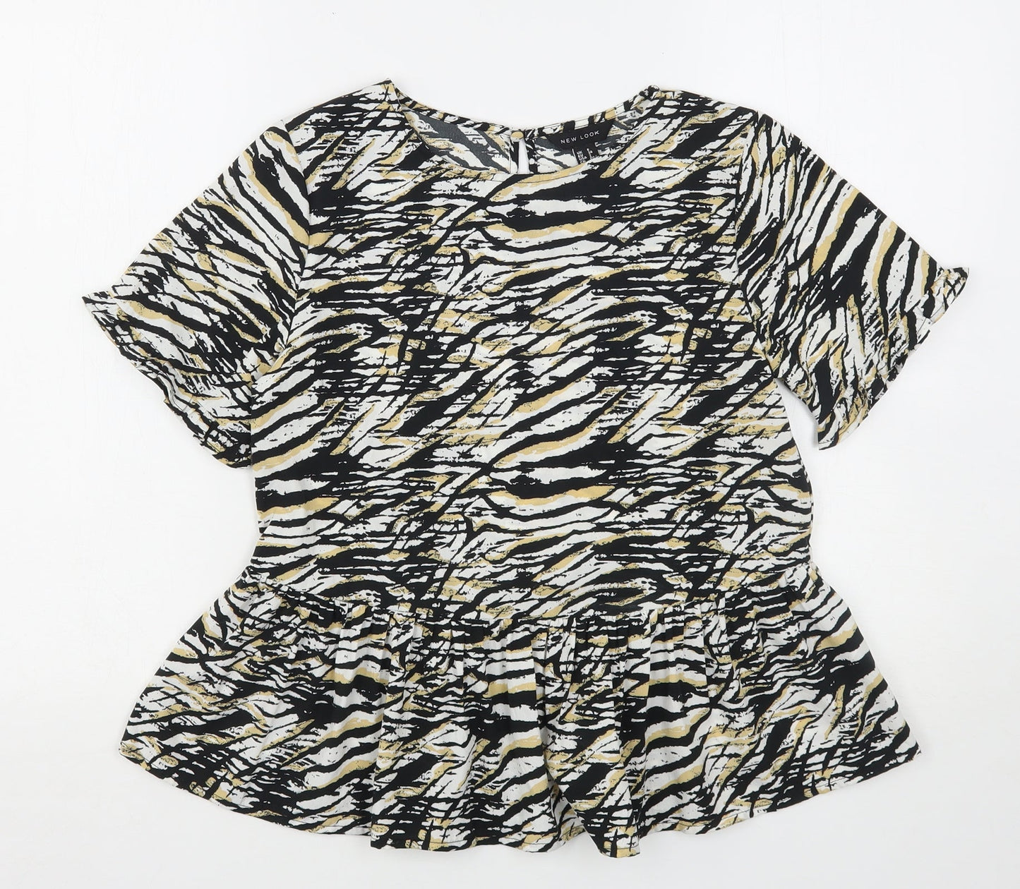 Womens UK Size 6 New Look Multicoloured Basic Blouse