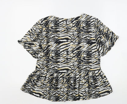 Womens UK Size 6 New Look Multicoloured Basic Blouse