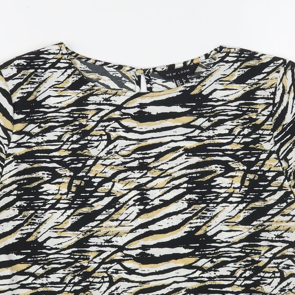 Womens UK Size 6 New Look Multicoloured Basic Blouse