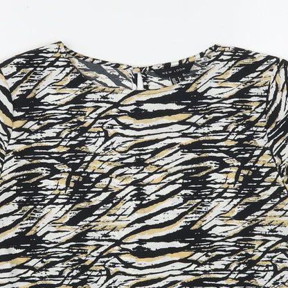 Womens UK Size 6 New Look Multicoloured Basic Blouse