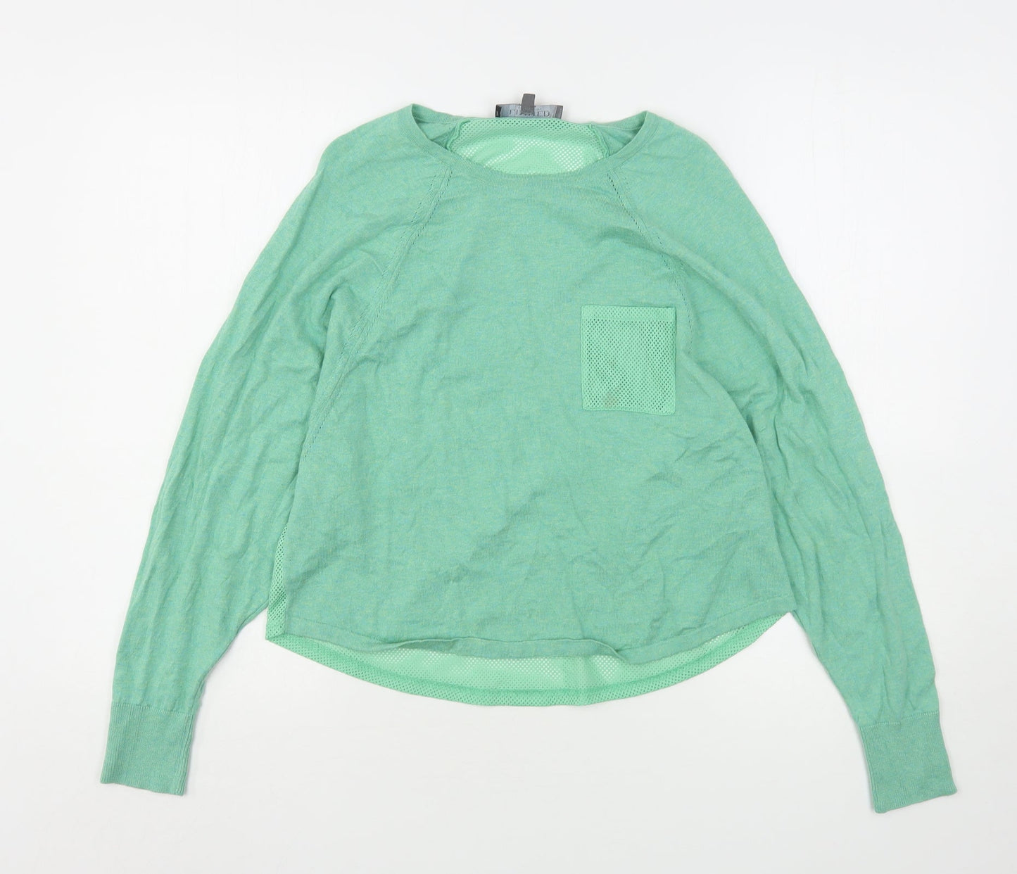 Womens UK Size S Marks and Spencer Green Basic T-Shirt