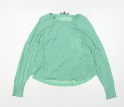 Womens UK Size S Marks and Spencer Green Basic T-Shirt