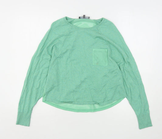 Womens UK Size S Marks and Spencer Green Basic T-Shirt