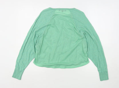 Womens UK Size S Marks and Spencer Green Basic T-Shirt