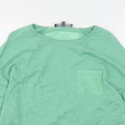 Womens UK Size S Marks and Spencer Green Basic T-Shirt