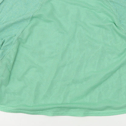 Womens UK Size S Marks and Spencer Green Basic T-Shirt