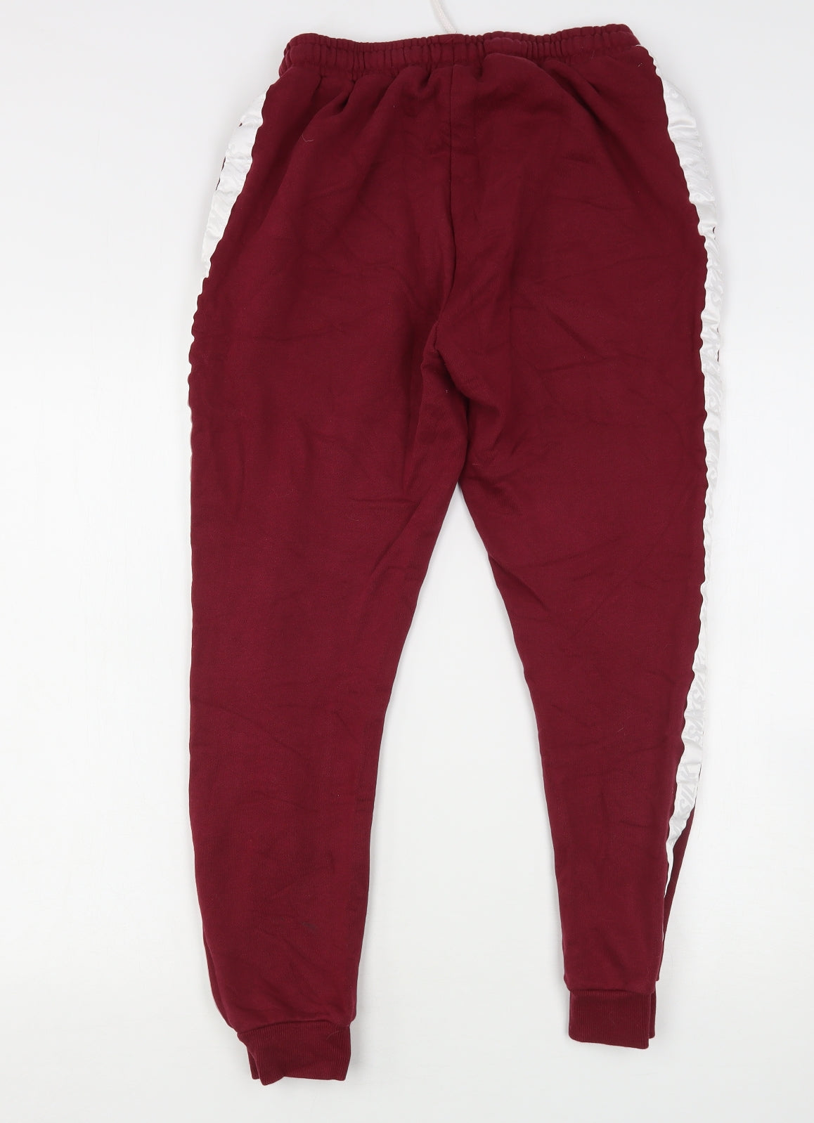 SikSilk Womens Red  Cotton Sweatpants Trousers Size 10 L28 in Regular Drawstring