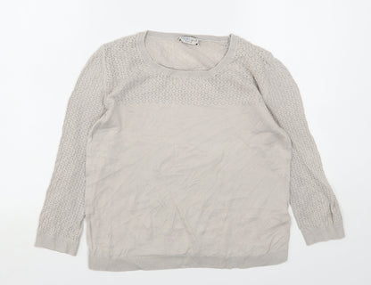 Womens UK Size 12 Marks and Spencer Beige Pullover Jumper