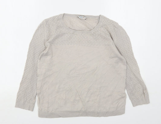 Womens UK Size 12 Marks and Spencer Beige Pullover Jumper