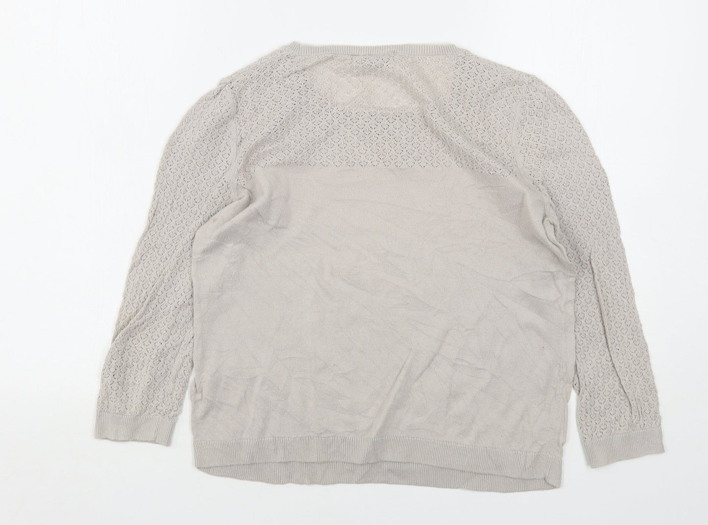 Womens UK Size 12 Marks and Spencer Beige Pullover Jumper