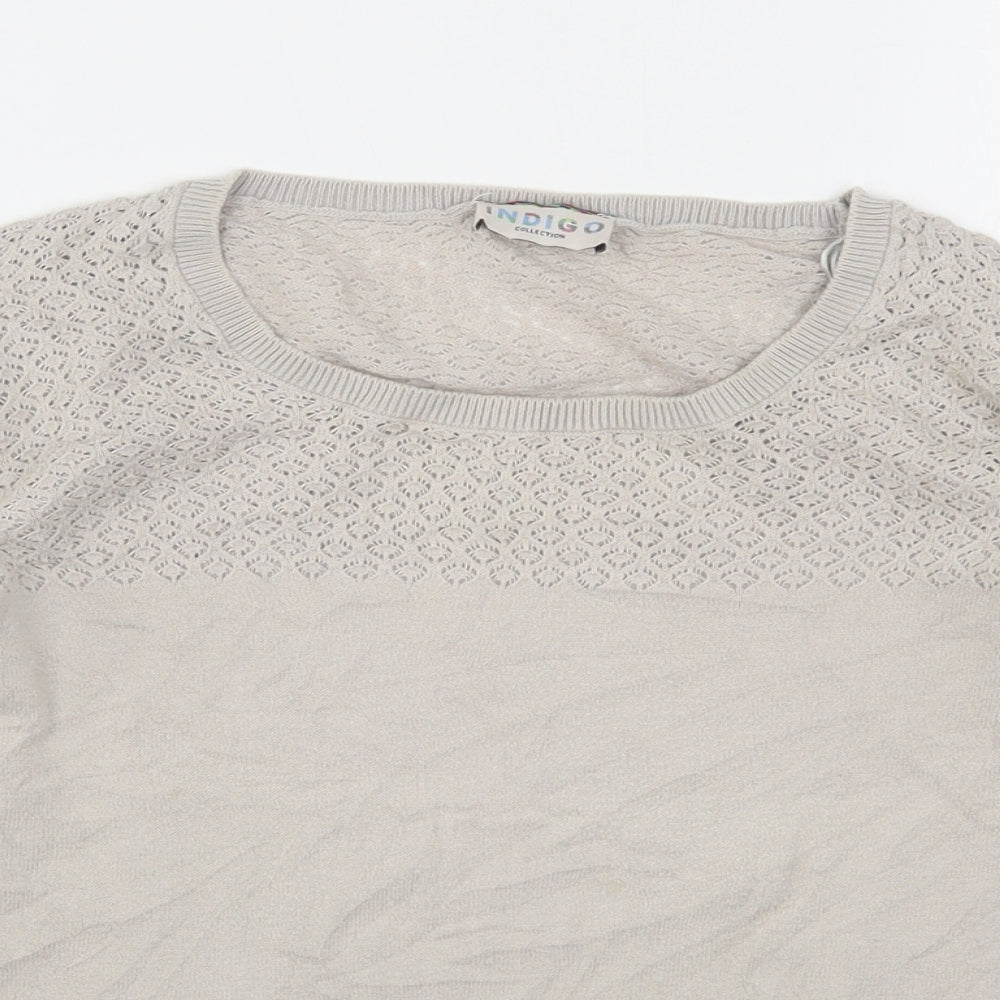 Womens UK Size 12 Marks and Spencer Beige Pullover Jumper
