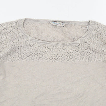 Womens UK Size 12 Marks and Spencer Beige Pullover Jumper