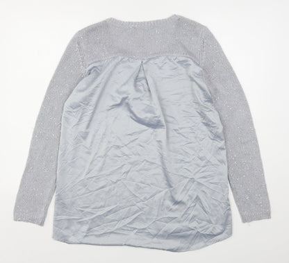 Womens UK Size L Oasis Grey Pullover Jumper
