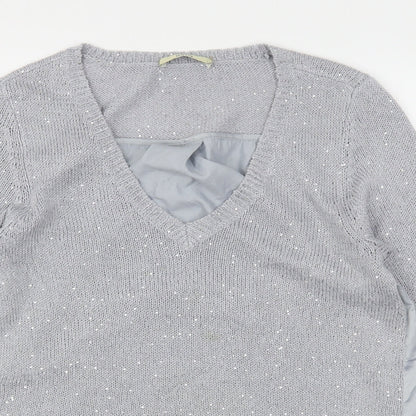Womens UK Size L Oasis Grey Pullover Jumper