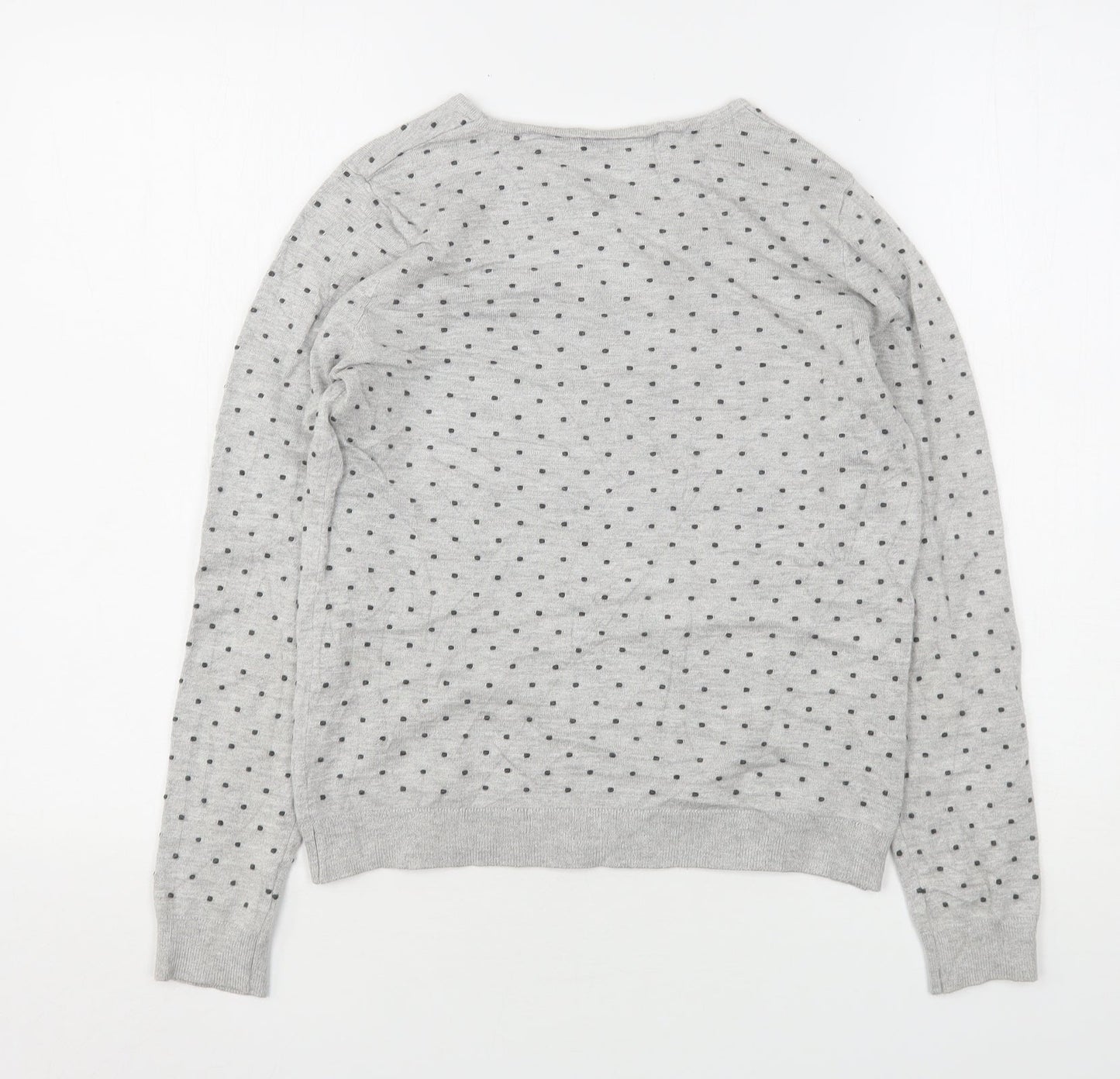 Womens UK Size S Mango Grey Pullover Jumper