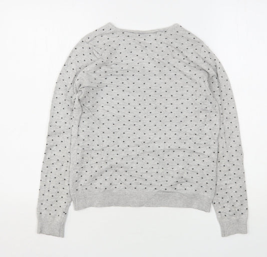 Womens UK Size S Mango Grey Pullover Jumper