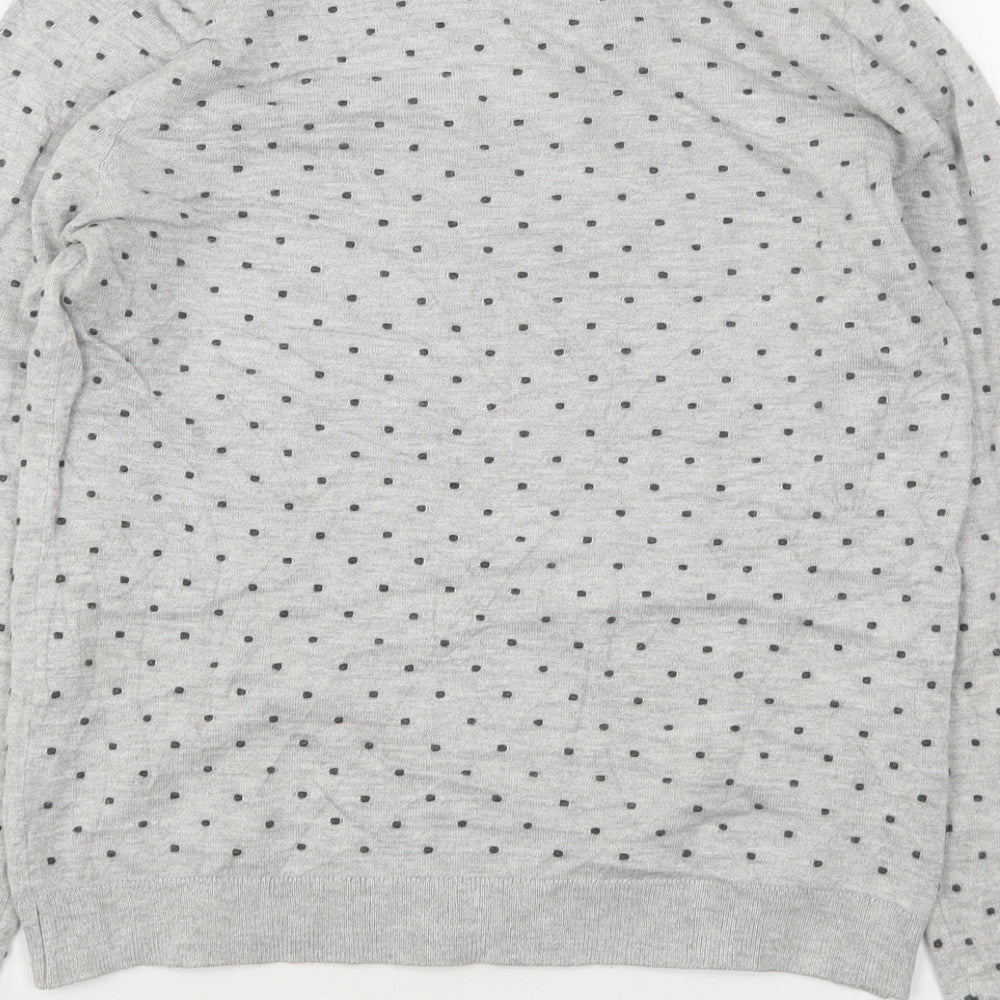 Womens UK Size S Mango Grey Pullover Jumper