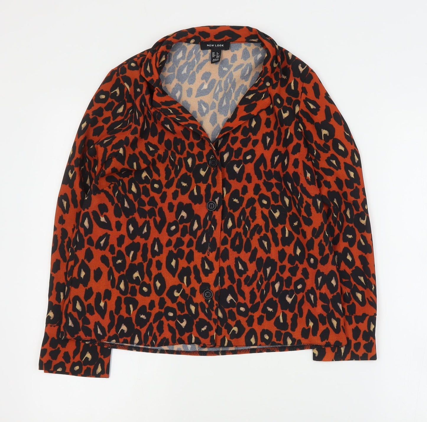 Womens UK Size 6 New Look Orange Basic Blouse