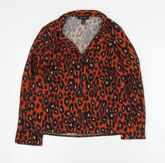 Womens UK Size 6 New Look Orange Basic Blouse
