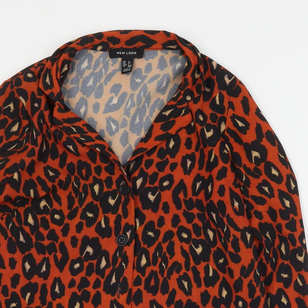 Womens UK Size 6 New Look Orange Basic Blouse