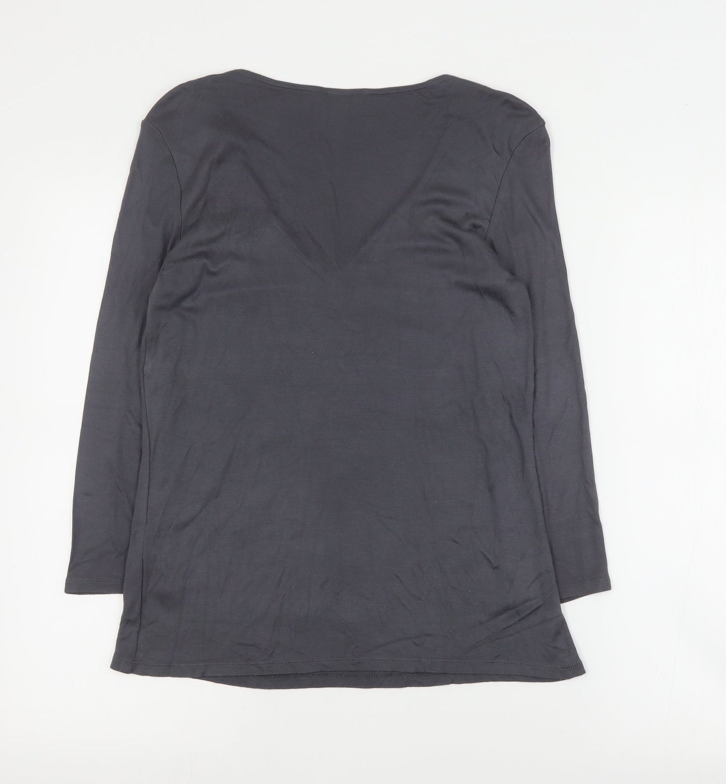 Womens UK Size M H&M Grey Basic Blouse