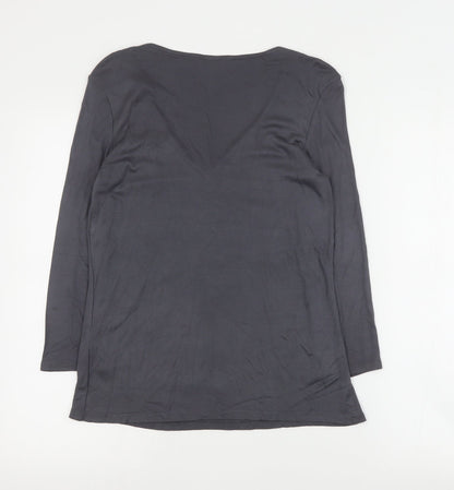 Womens UK Size M H&M Grey Basic Blouse