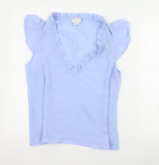 Womens UK Size 10 ASOS Blue Basic Blouse