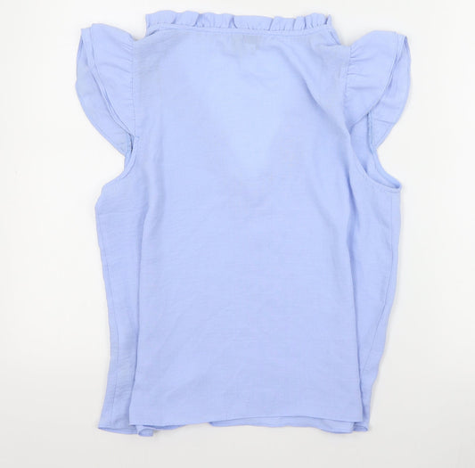 Womens UK Size 10 ASOS Blue Basic Blouse