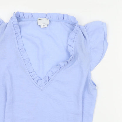 Womens UK Size 10 ASOS Blue Basic Blouse
