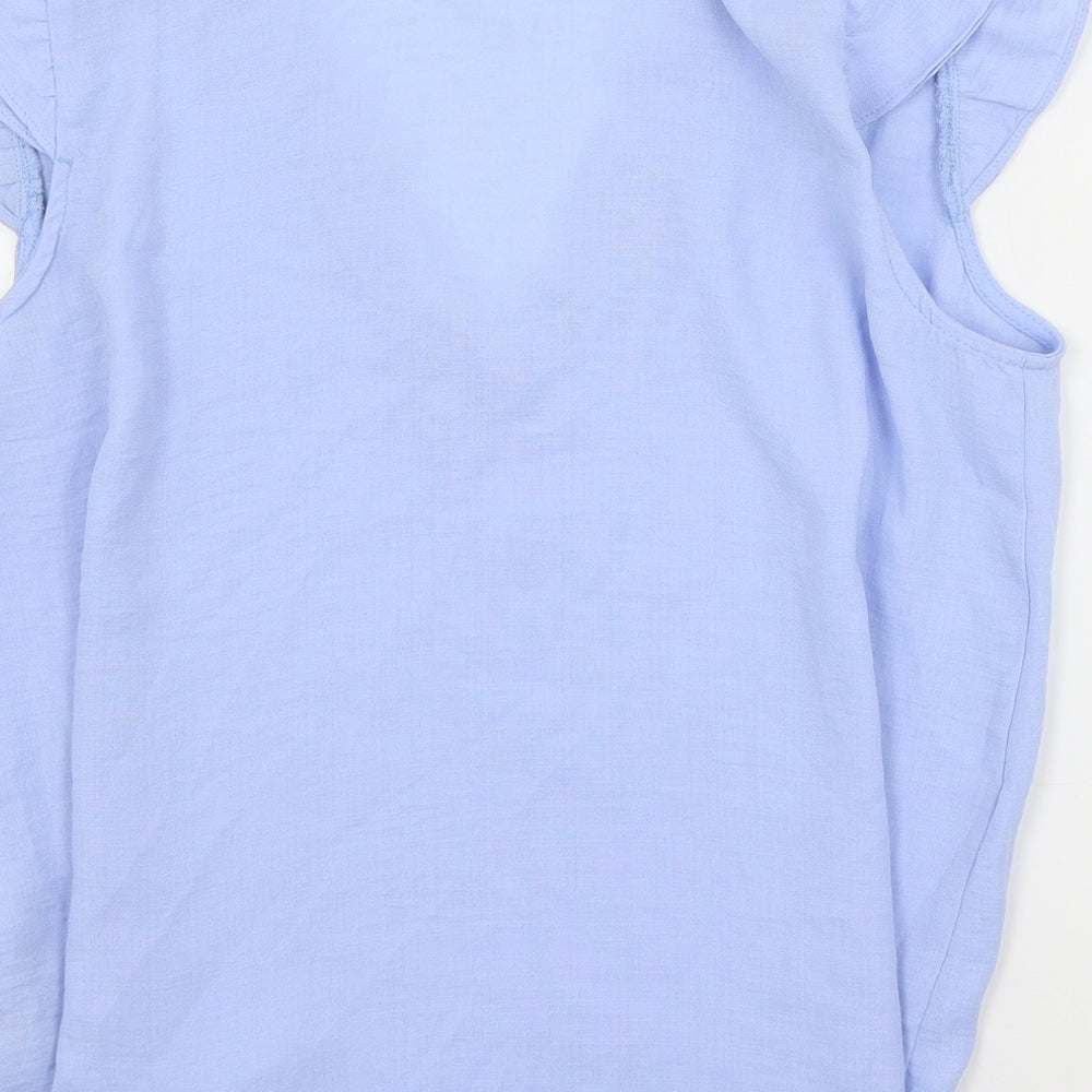 Womens UK Size 10 ASOS Blue Basic Blouse