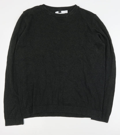 Topman Mens Green Round Neck  Cotton Pullover Jumper Size M