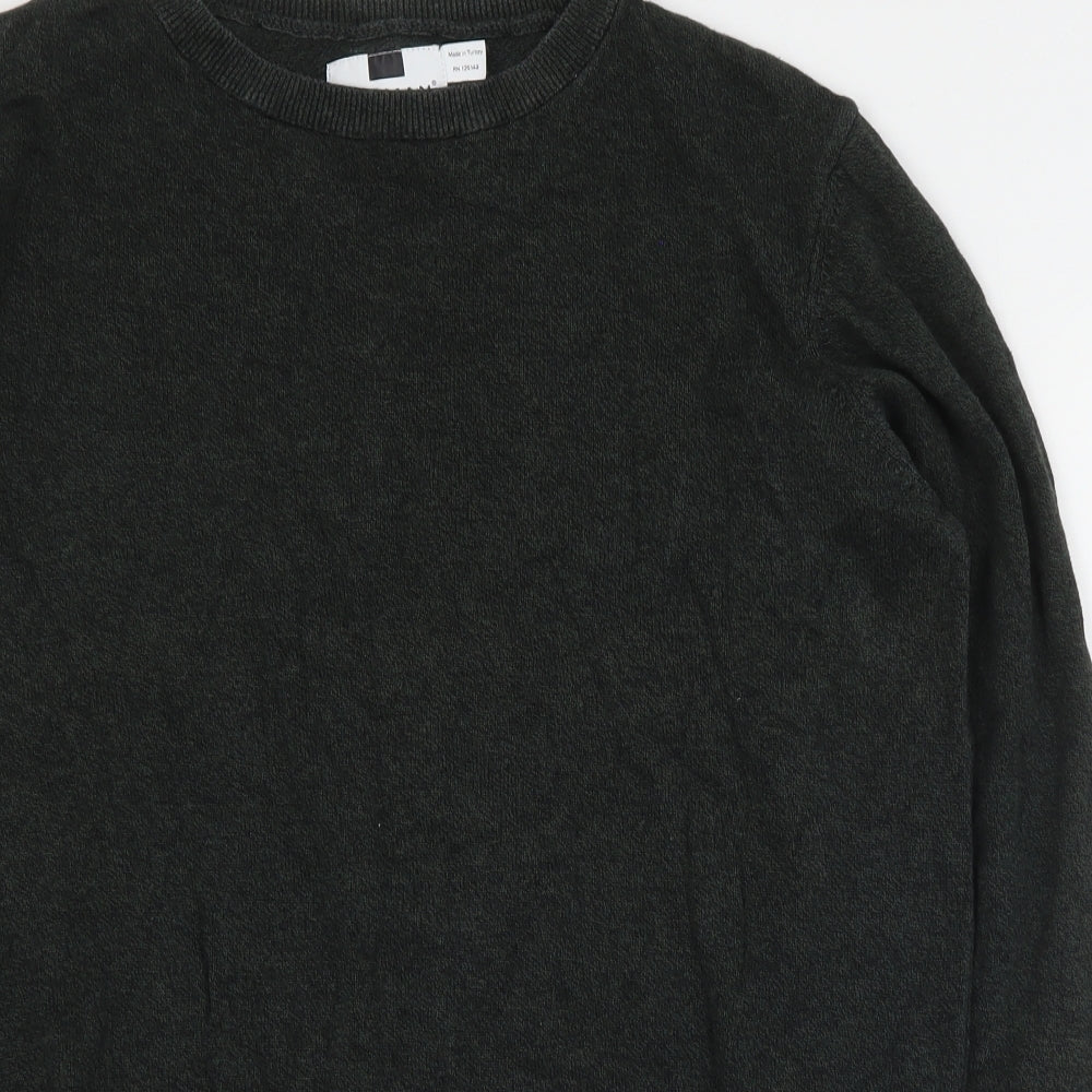 Topman Mens Green Round Neck  Cotton Pullover Jumper Size M