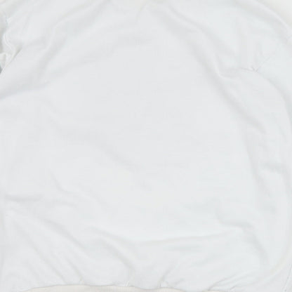 SheIn Mens White  Polyester Pullover Sweatshirt Size M