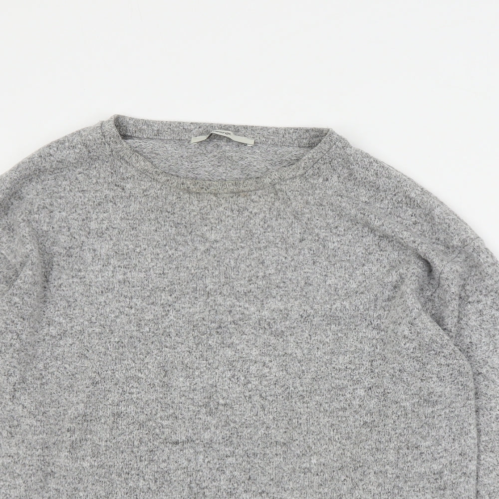 George Womens Grey Round Neck  Polyester Pullover Jumper Size XS