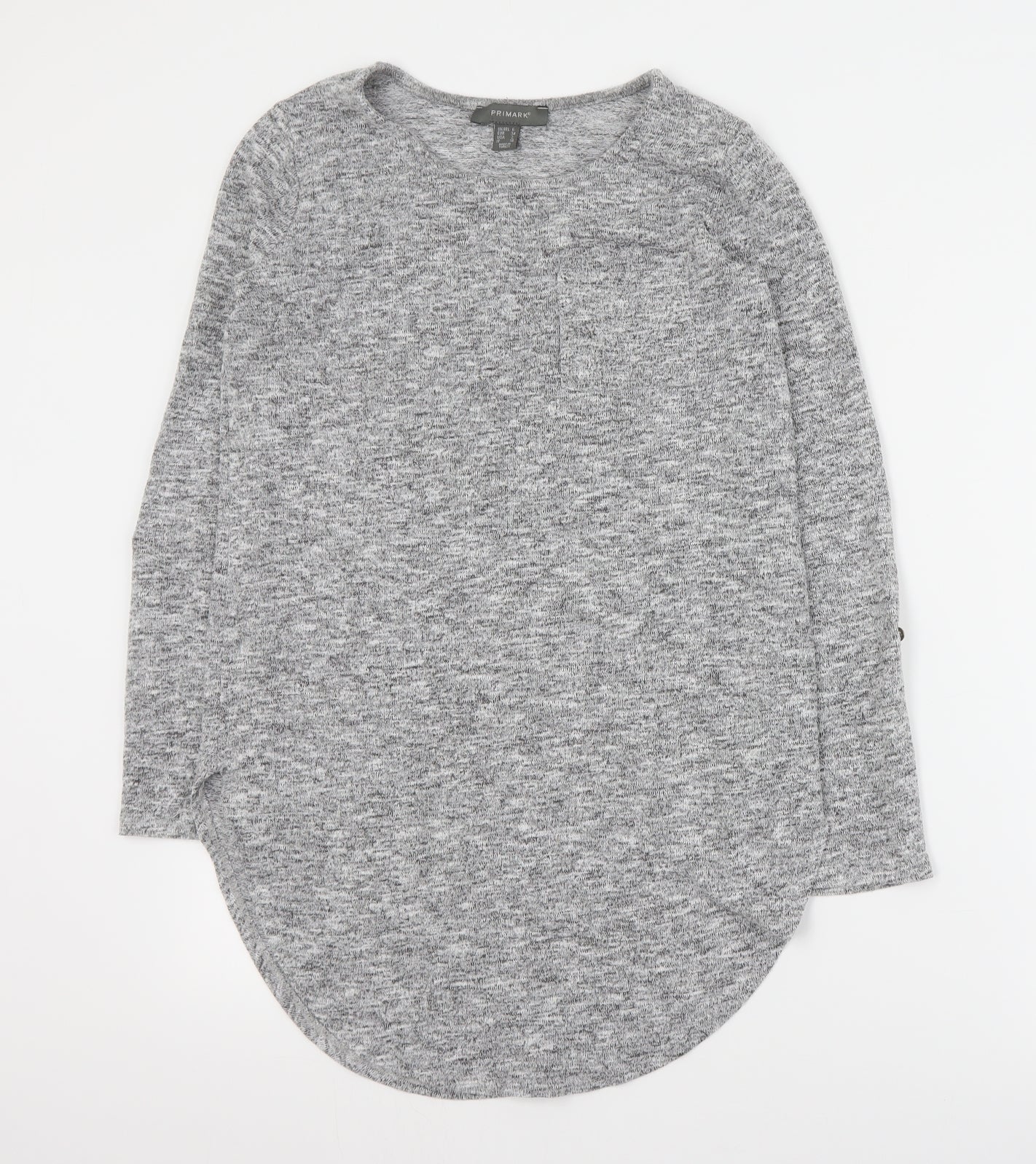 Primark Womens Grey Round Neck  Polyester Pullover Jumper Size 6