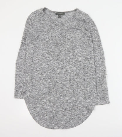 Primark Womens Grey Round Neck  Polyester Pullover Jumper Size 6