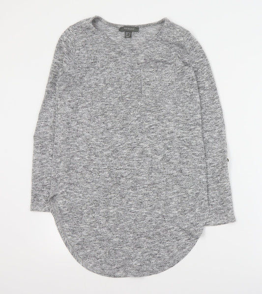 Primark Womens Grey Round Neck  Polyester Pullover Jumper Size 6