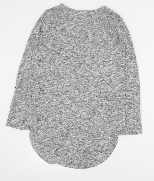 Primark Womens Grey Round Neck  Polyester Pullover Jumper Size 6