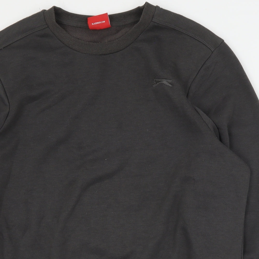 Slazenger Womens Grey  Polyester Pullover Sweatshirt Size L  Pullover