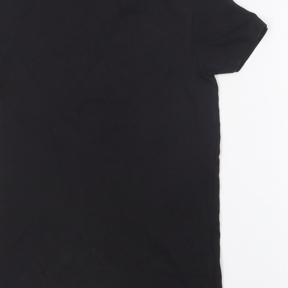 Matalan Boys Black  Cotton Basic T-Shirt Size 8 Years Round Neck  - Bronx NYC