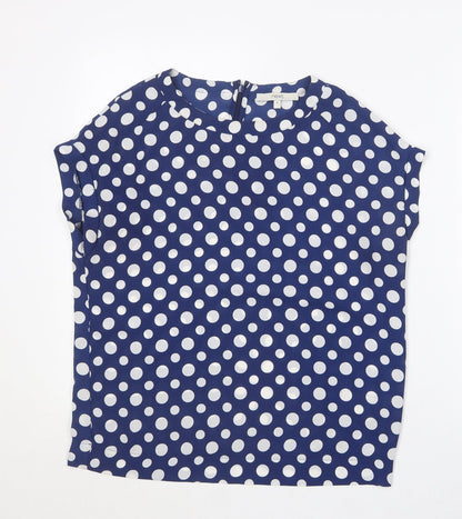 Womens UK Size 8 NEXT Blue Basic Blouse