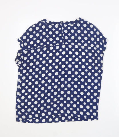Womens UK Size 8 NEXT Blue Basic Blouse