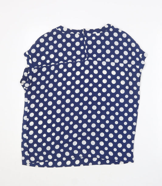 Womens UK Size 8 NEXT Blue Basic Blouse