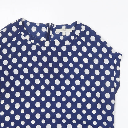 Womens UK Size 8 NEXT Blue Basic Blouse