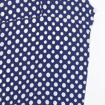 Womens UK Size 8 NEXT Blue Basic Blouse