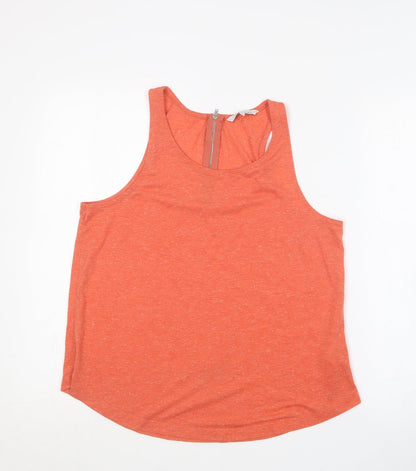 Womens UK Size 12 Peacocks Orange Basic Tank