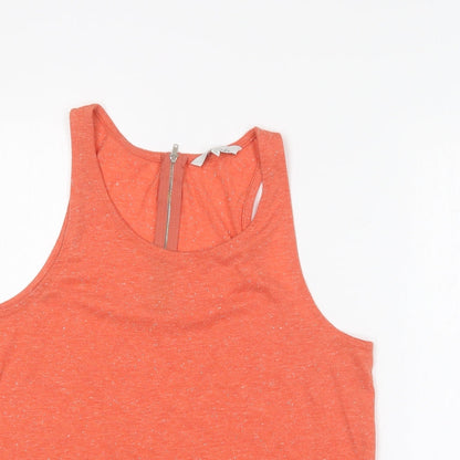 Womens UK Size 12 Peacocks Orange Basic Tank